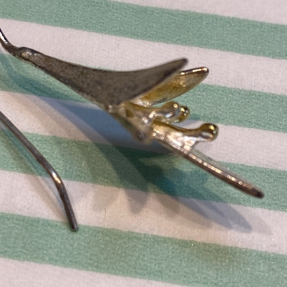 Sterling Silver Lily Earrings - Picture 9 of 11